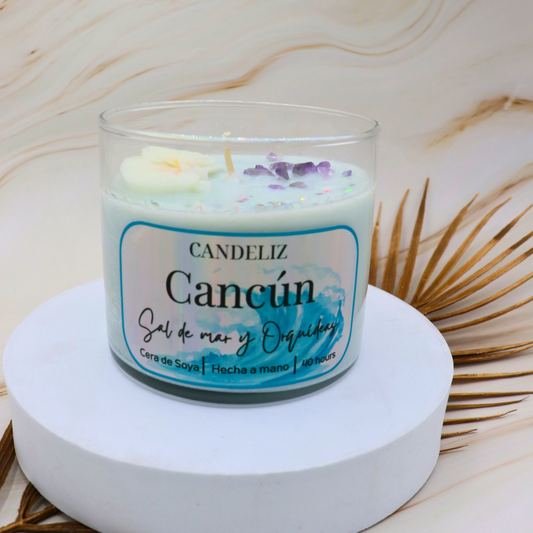🌊🌸 Vela Cancún – Sal de Mar & Orquídeas  (400 g)