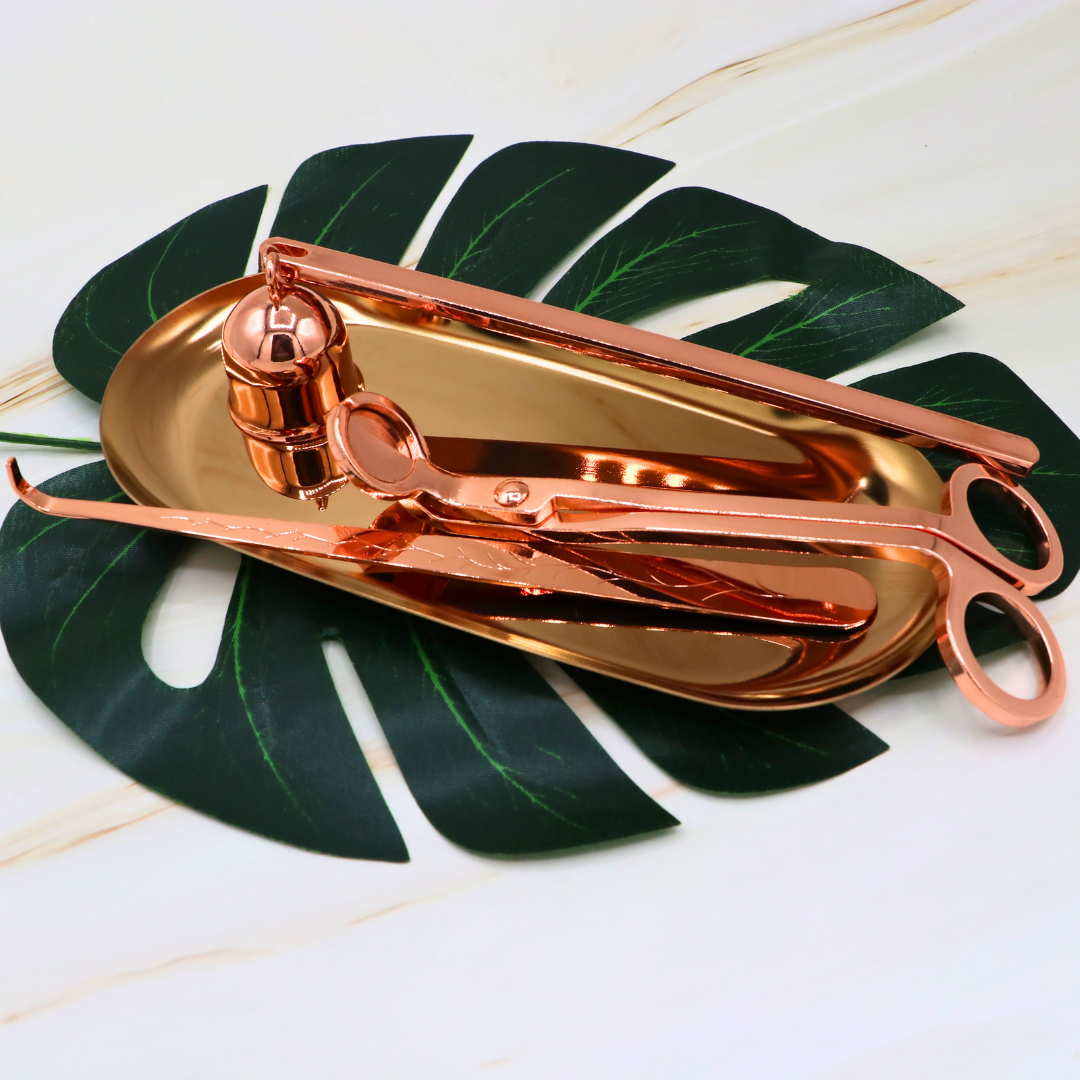 ✨🔥 Set de Herramientas para Velas – Rose Gold (4 piezas)