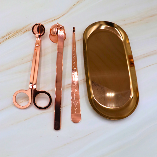 ✨🔥 Set de Herramientas para Velas – Rose Gold (4 piezas)